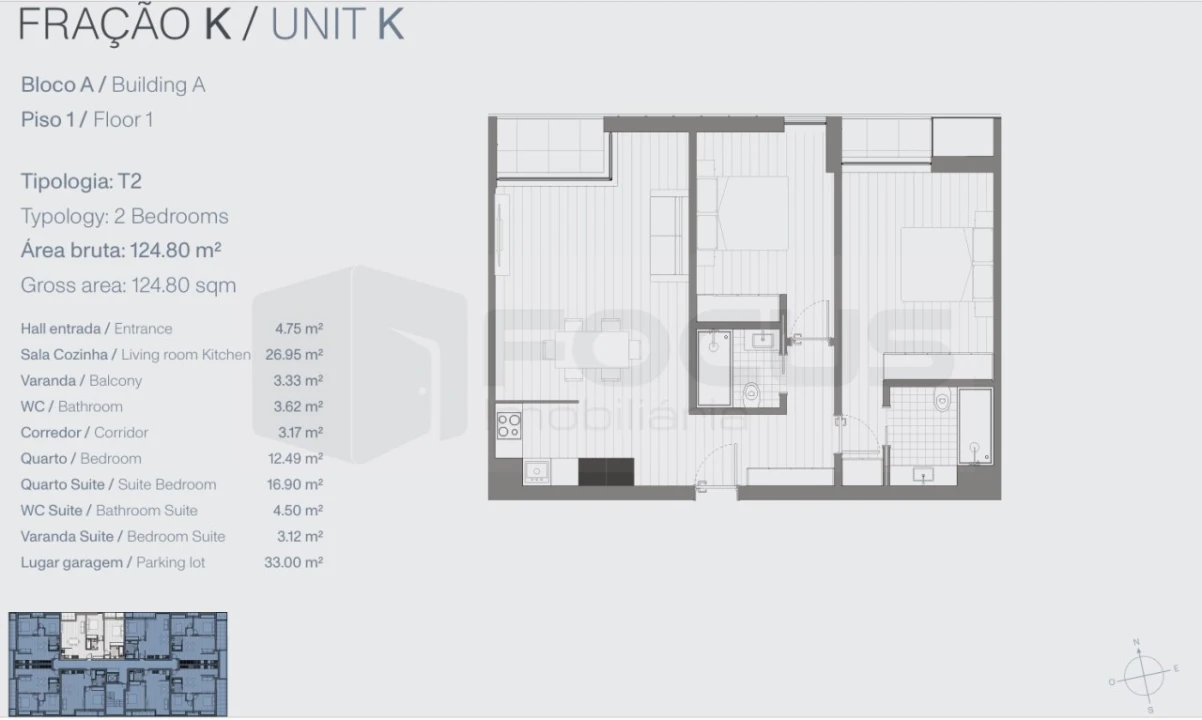 Apartamento T2 para Venda em Glória e Vera Cruz Foto 19