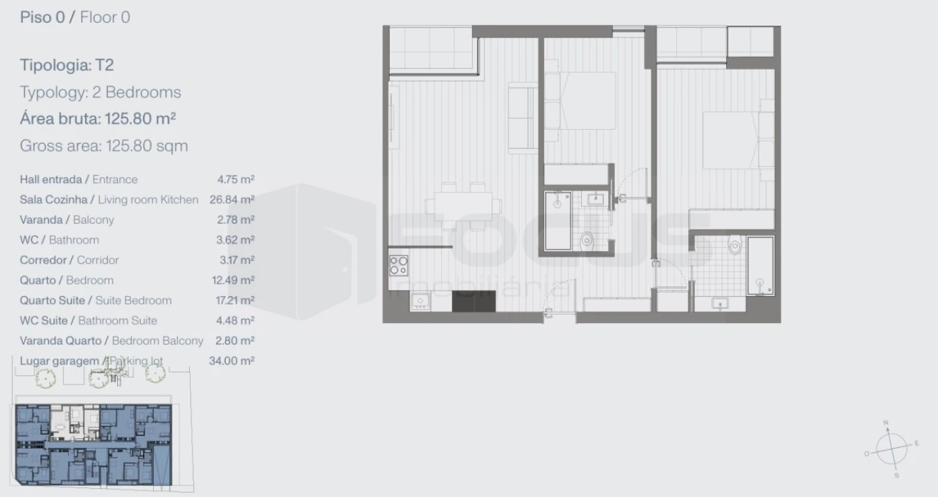 Apartamento T2 para Venda em Glória e Vera Cruz Foto 16