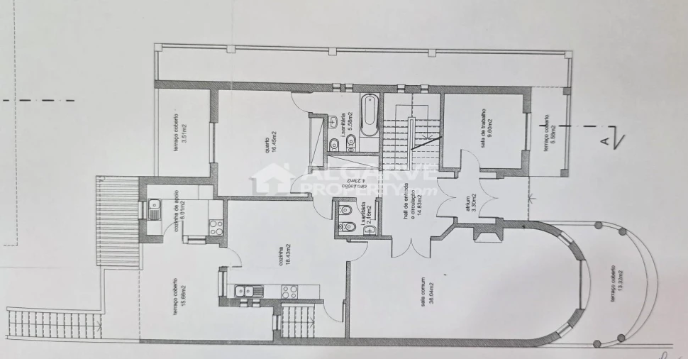 Moradia T6 para Venda em Quarteira Planta 1