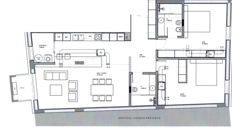 Apartamento T2 para Venda em São Bernardo Planta 1