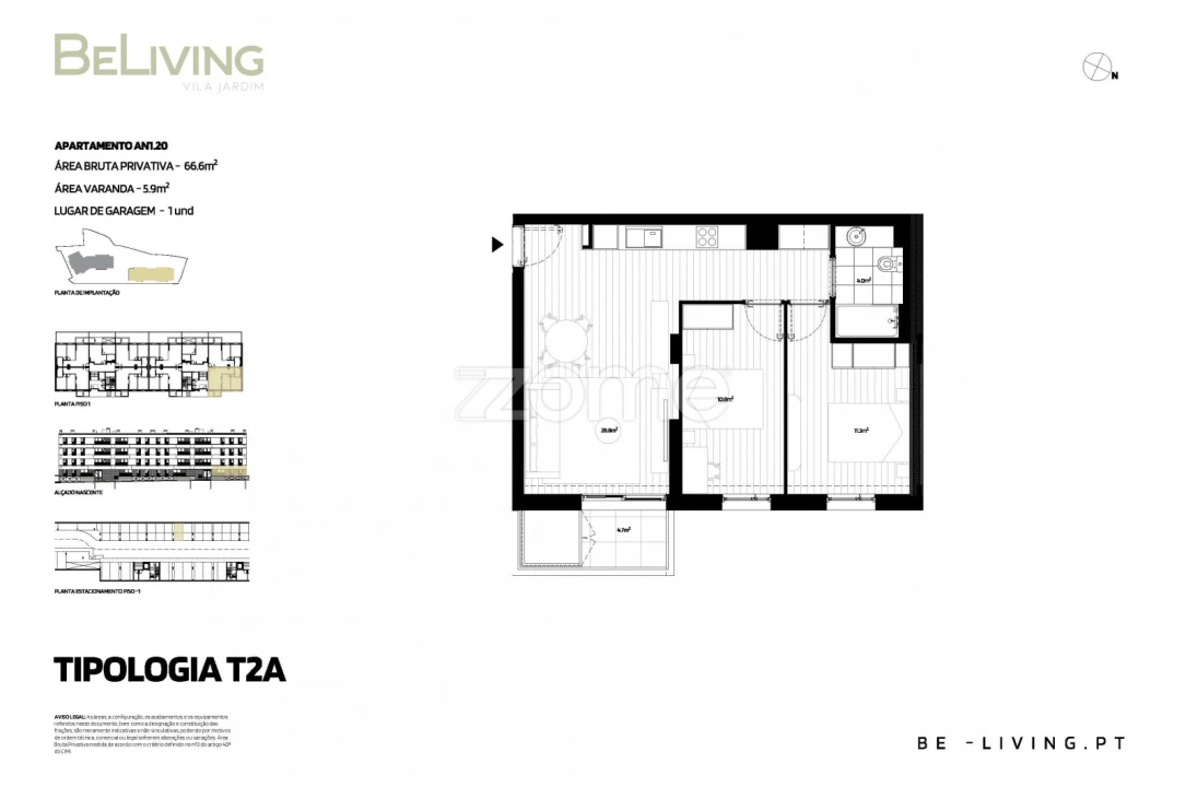 Apartamento T2 para Venda em Vila das Aves Foto 14