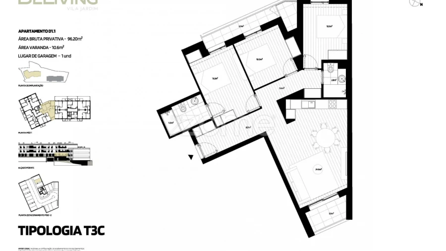 Apartamento T3 para Venda em Vila das Aves