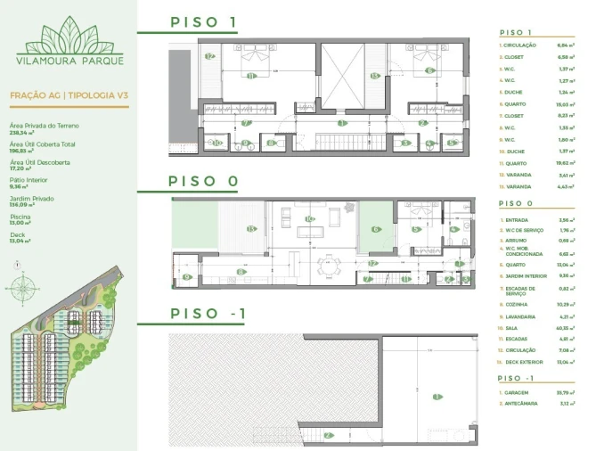 Moradia T3 para Venda em Quarteira Planta 1