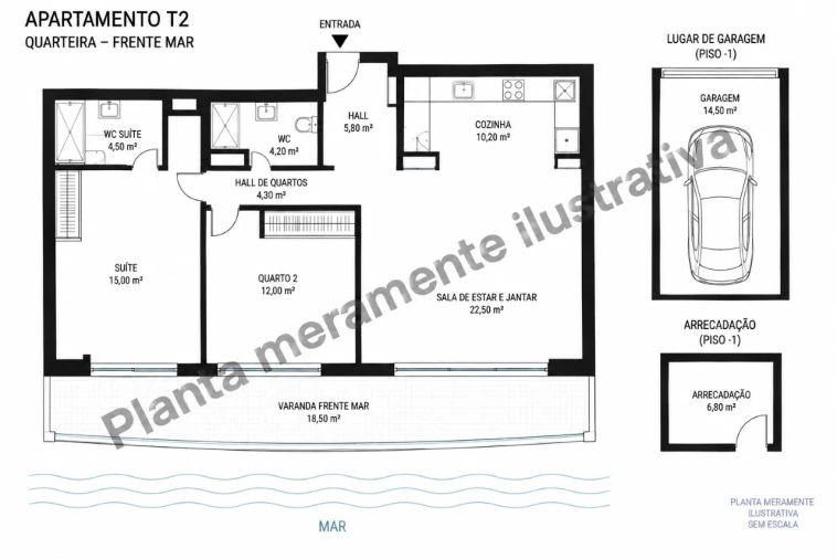 Apartamento T2 para Venda em Quarteira Planta 1