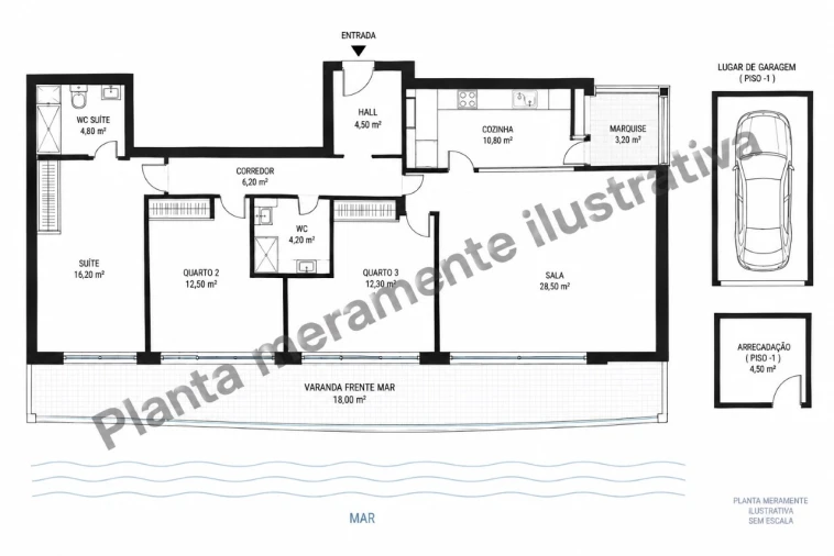Apartamento T3 para Venda em Quarteira Planta 1