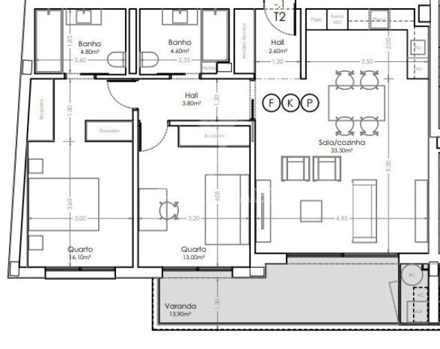 Apartamento T2 para Venda em São Felix da Marinha Foto 15