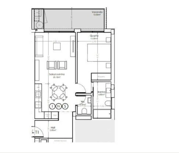 Apartamento T1 para Venda em São Felix da Marinha Foto 14