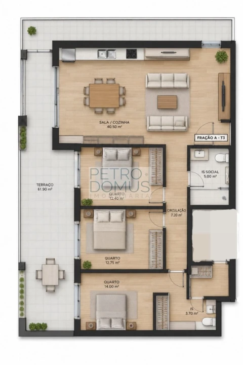 Apartamento T3 para Venda em Marrazes e Barosa