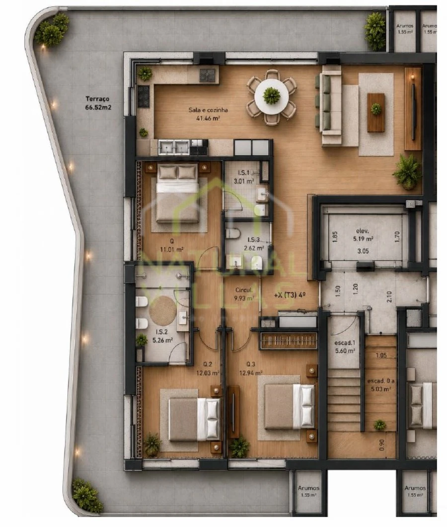 Apartamento T3 para Venda em Faro (Sé e São Pedro) Foto 10