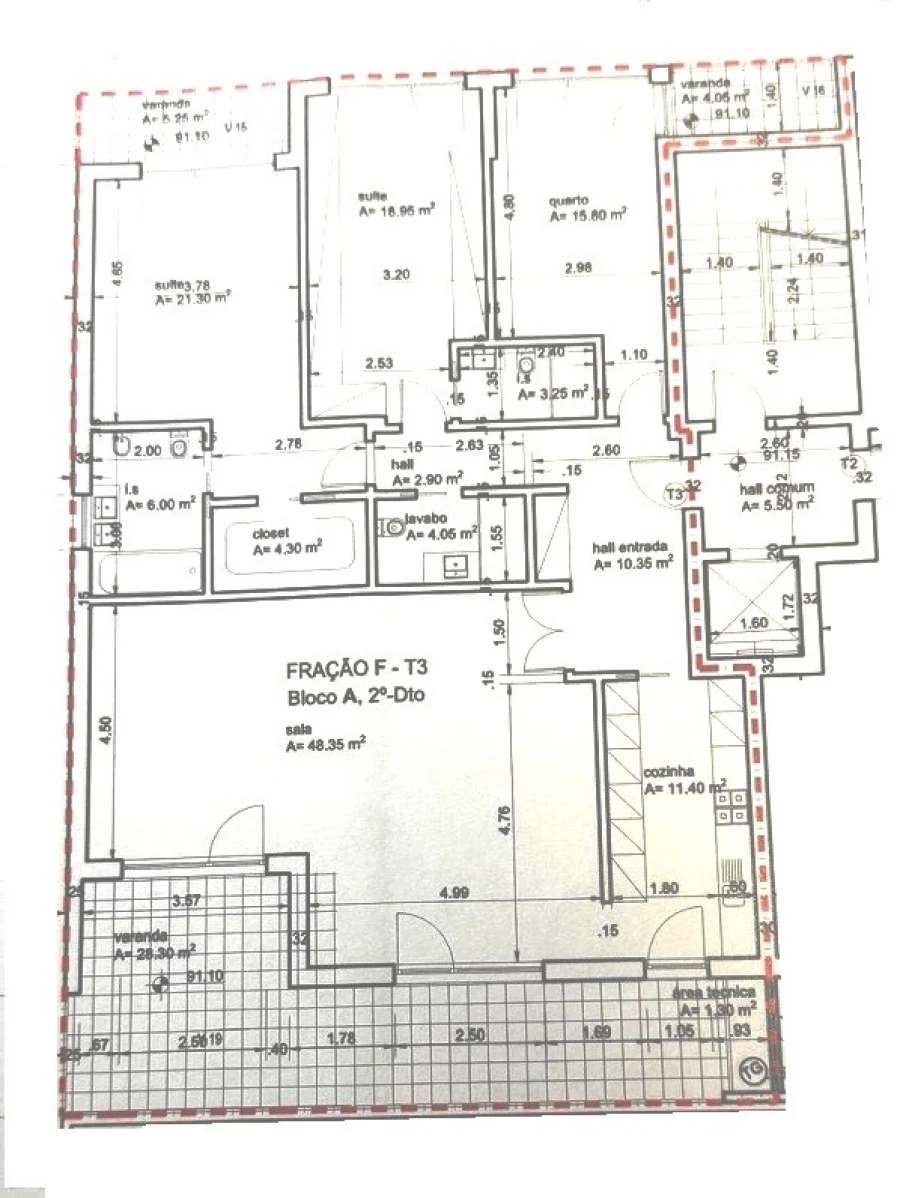 Apartamento T3 para Venda em Ericeira Planta 1