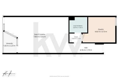 Apartamento T1 para Venda em Carvalhal