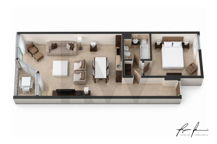 Apartamento T1 para Venda em Carvalhal Foto 31