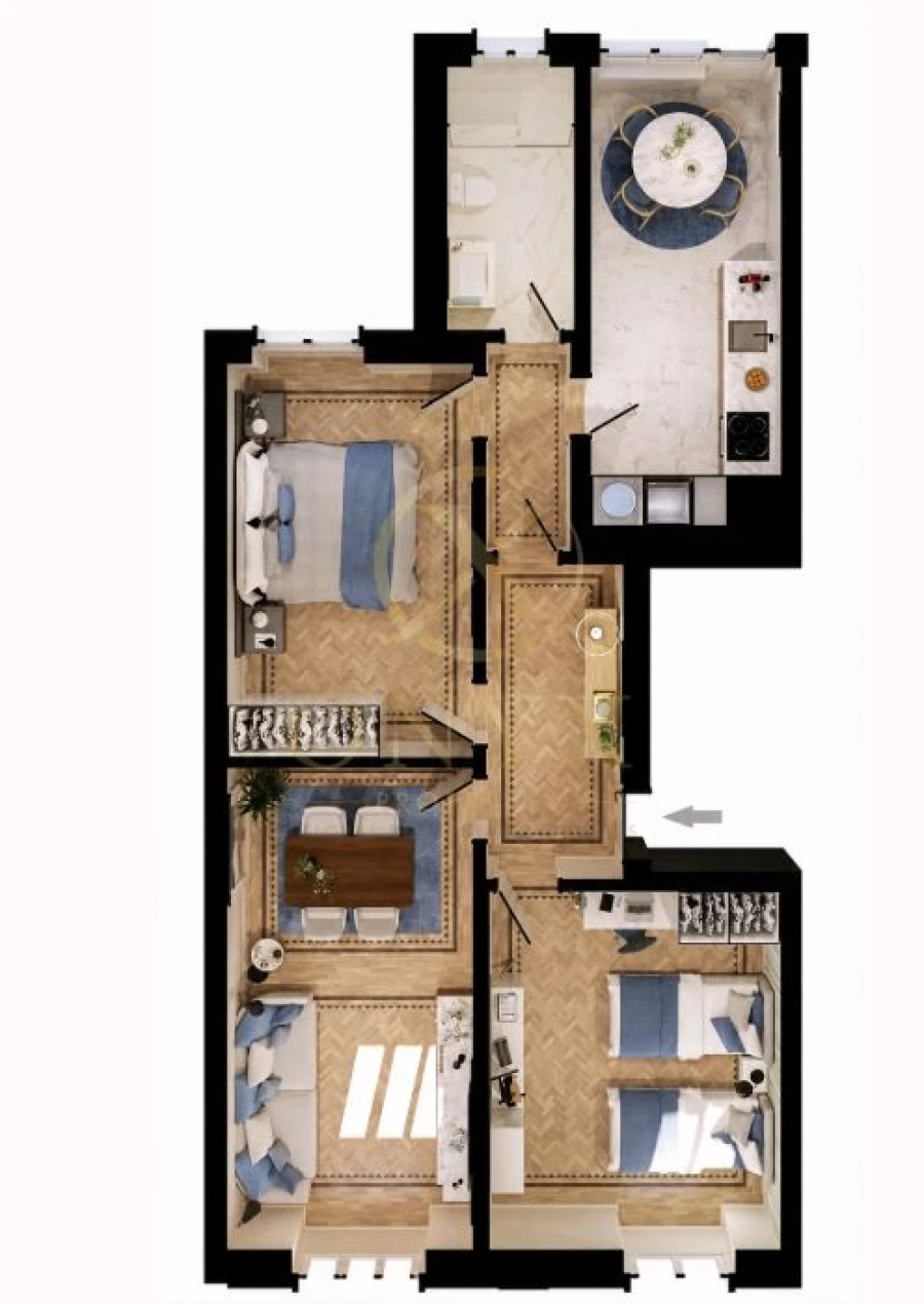 Apartamento T2 para Venda em Penha de França Planta 1