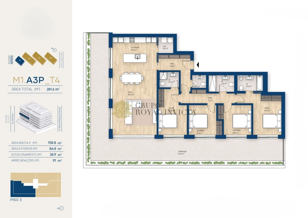Apartamento T4 para Venda em Canidelo Foto 36