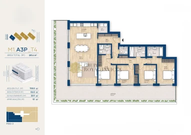 Apartamento T4 para Venda em Canidelo