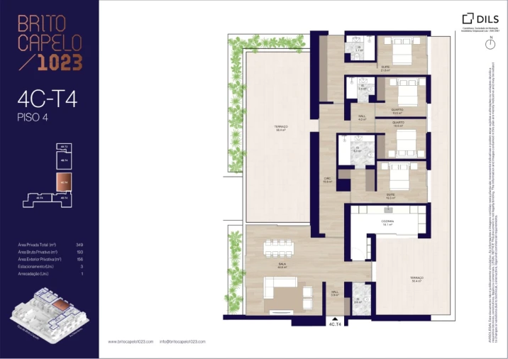 Apartamento T4 para Venda em Matosinhos e Leça da Palmeira Planta 1