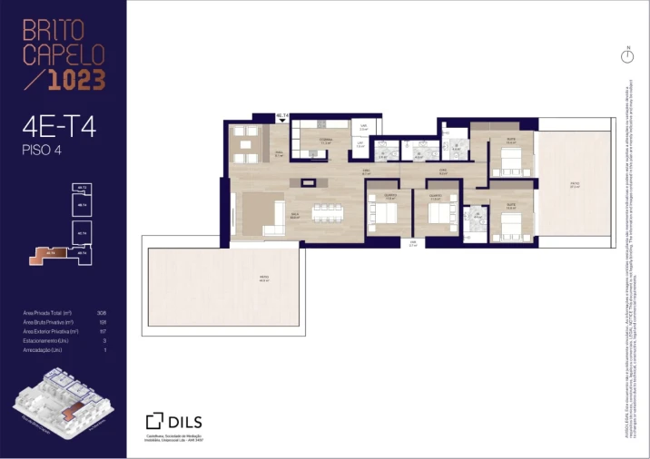 Apartamento T4 para Venda em Matosinhos e Leça da Palmeira Planta 1