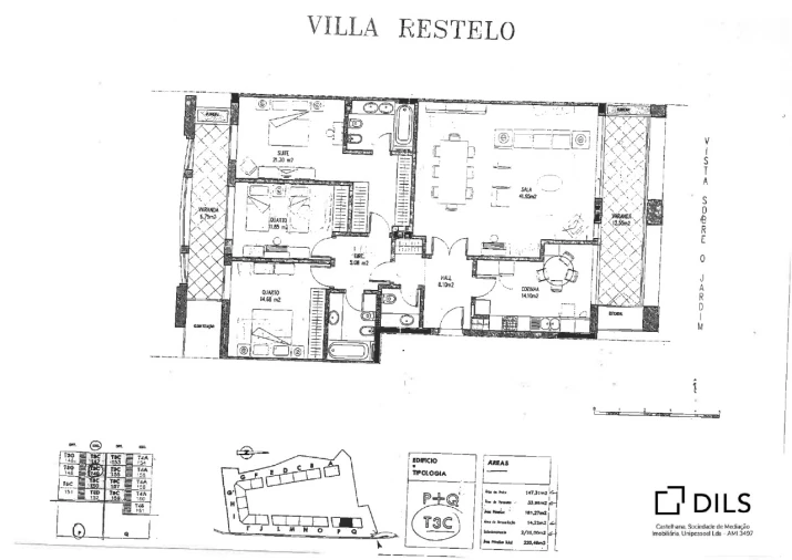 Apartamento T3 para Venda em Belém Planta 1