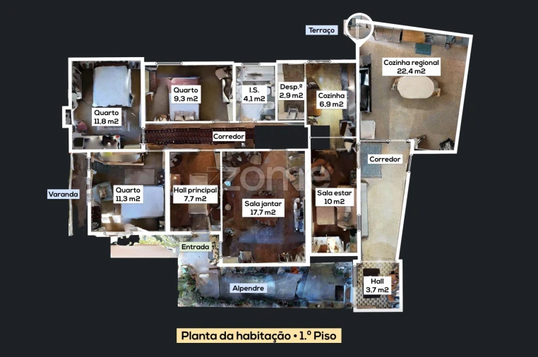 Moradia T4 para Venda em Foz do Sousa e Covelo Planta 1