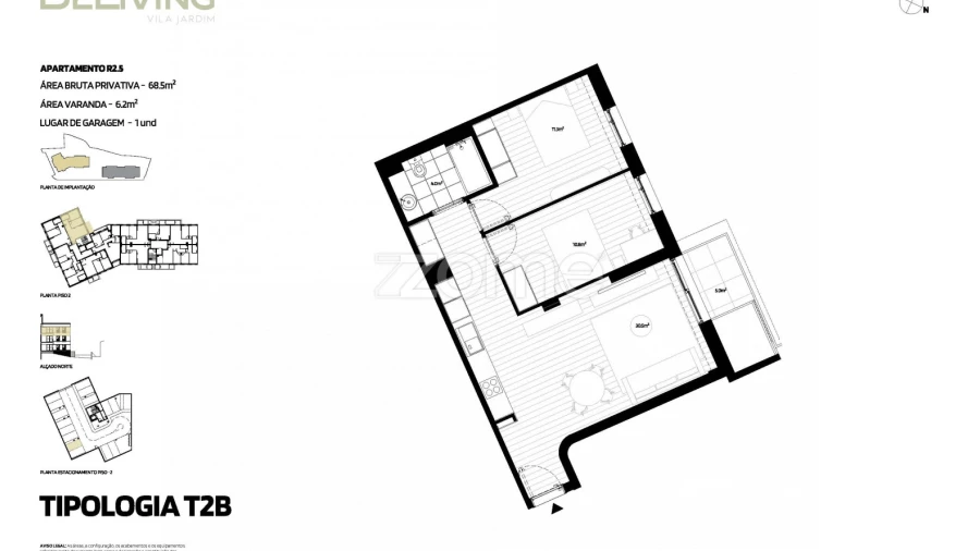 Apartamento T2 para Venda em Vila das Aves