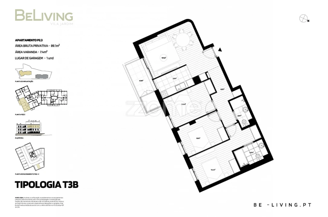 Apartamento T3 para Venda em Vila das Aves Foto 14