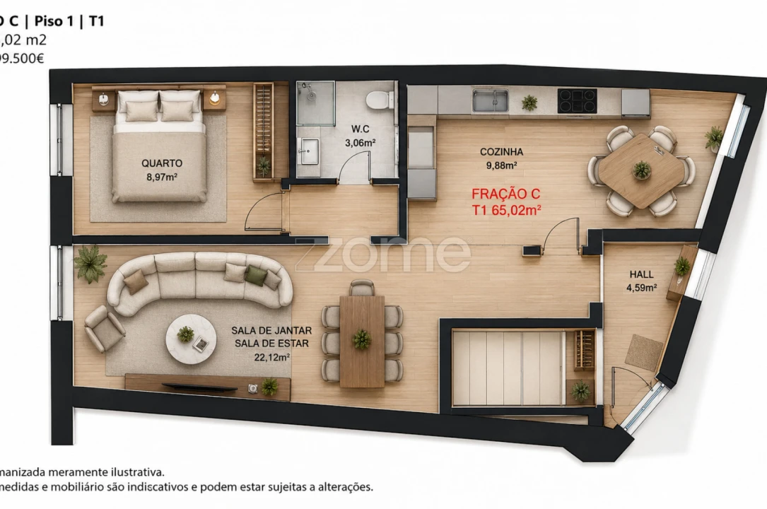 Apartamento T1 para Venda em Santa Marinha e São Pedro da Afurada Foto 8