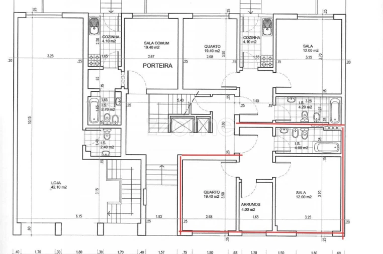 Apartamento T1 para Arrendamento em Campo de Ourique Planta 1