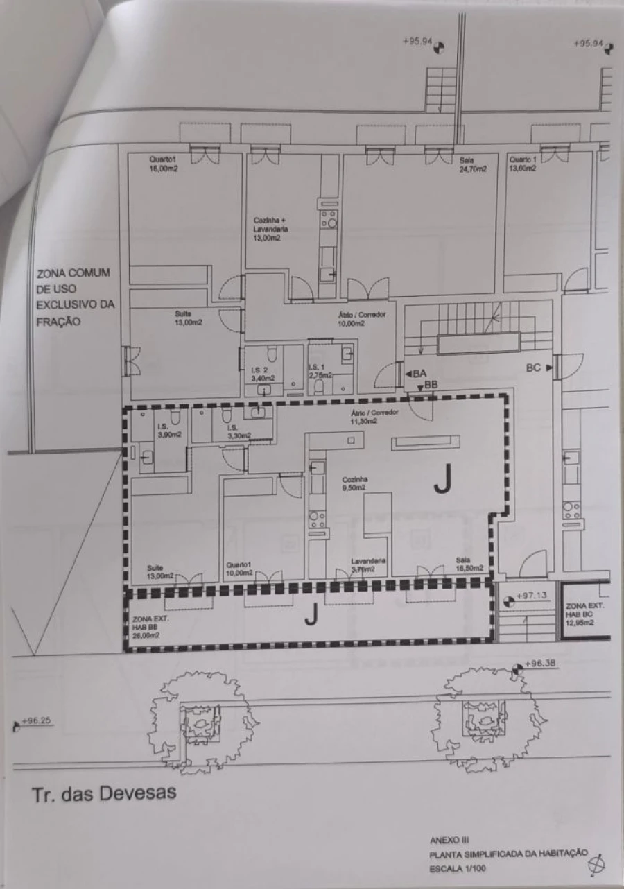 Apartamento T2 para Venda em Gião Planta 1
