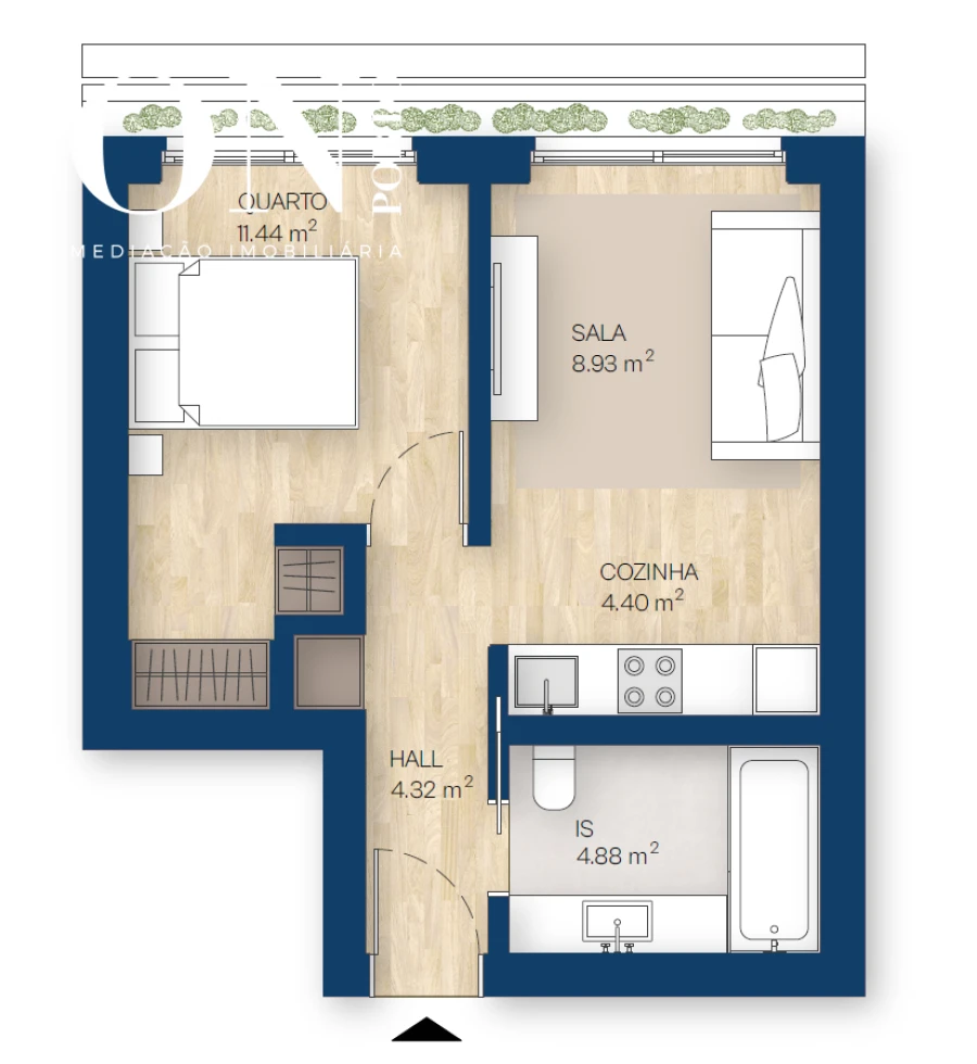 Apartamento T1 para Venda em Canidelo Foto 8