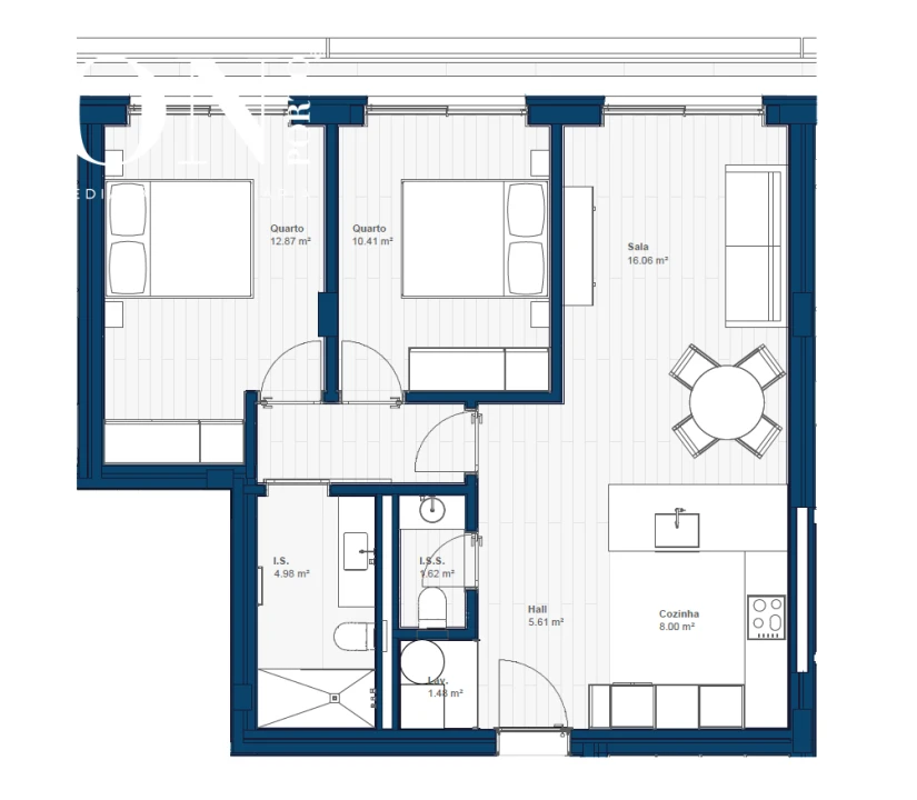 Apartamento T2 para Venda em Canidelo Foto 8
