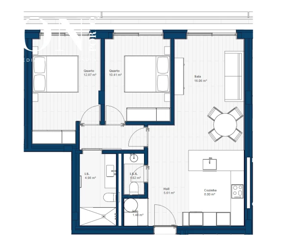 Apartamento T2 para Venda em Canidelo Foto 8