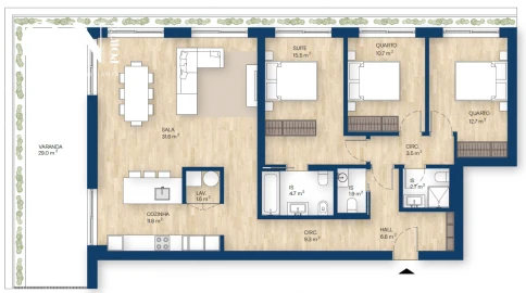 Apartamento T3 para Venda em Canidelo