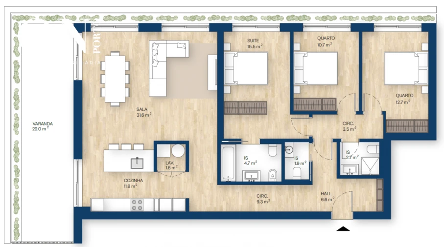 Apartamento T3 para Venda em Canidelo Foto 8