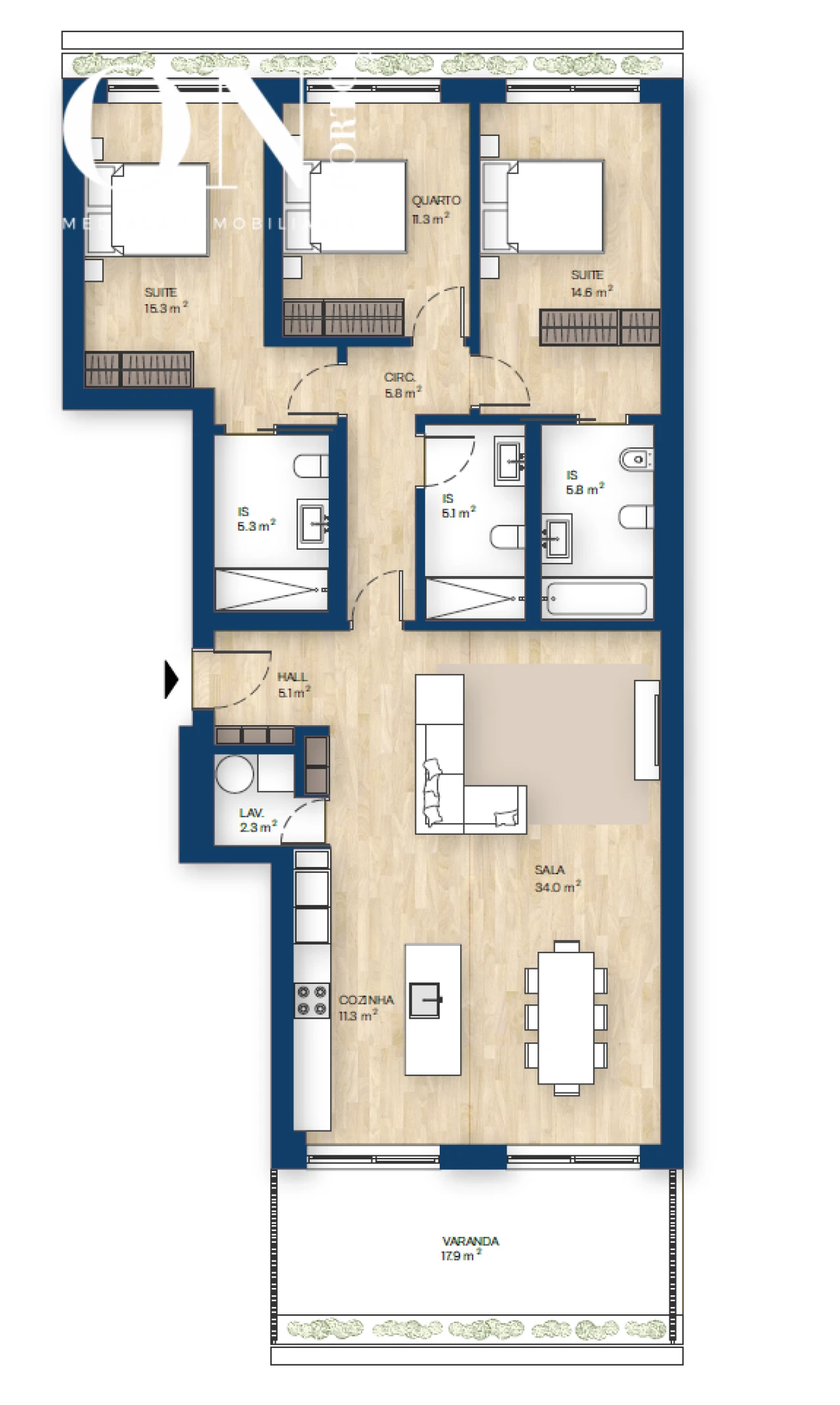 Apartamento T3 para Venda em Canidelo Foto 8