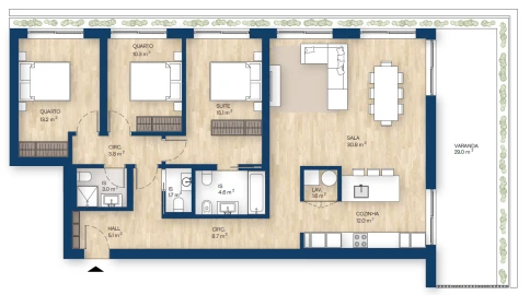 Apartamento T3 para Venda em Canidelo