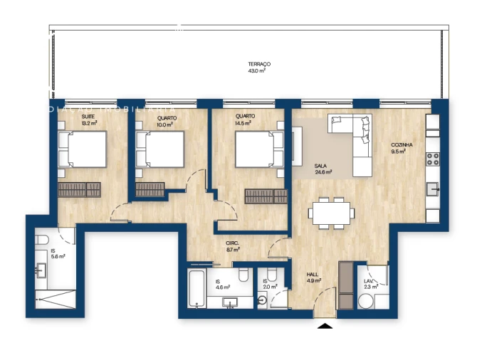 Apartamento T3 para Venda em Canidelo Foto 8