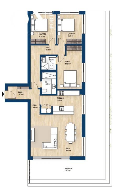Apartamento T3 para Venda em Canidelo
