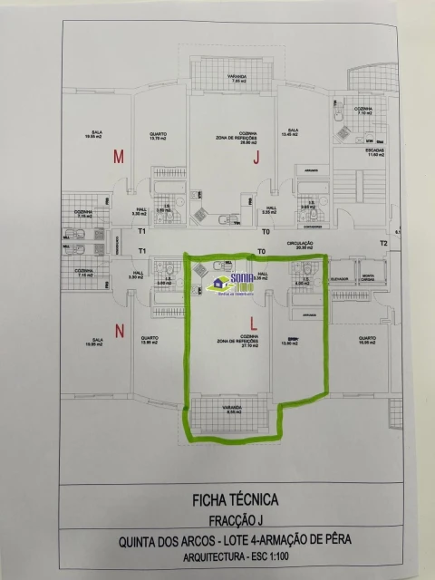 Apartamento T1 para Venda em Armação de Pera