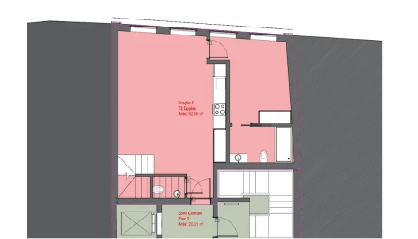 Apartamento T2 para Venda em Glória e Vera Cruz