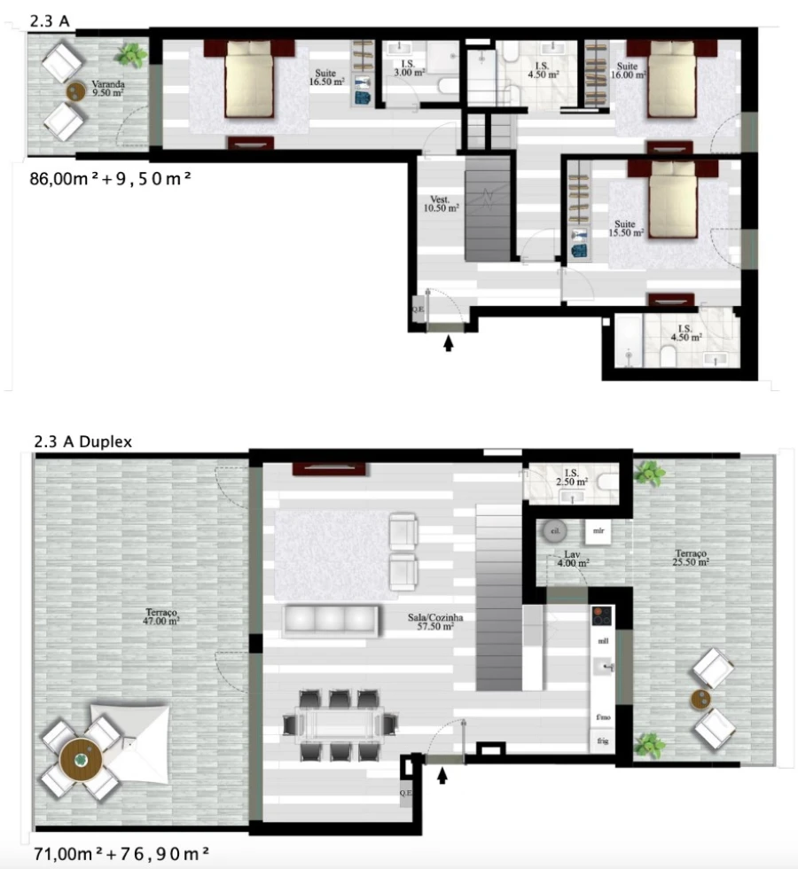 Apartamento T3 para Venda em Gafanha da Nazaré Planta 1