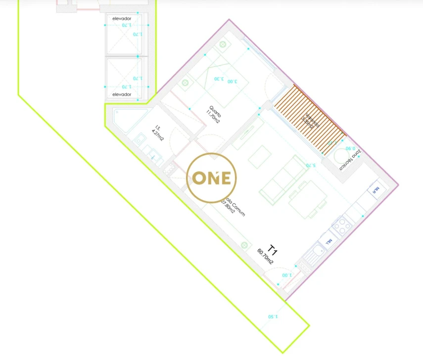 Apartamento T1 para Venda em Vila Nova de Famalicão e Calendário Foto 2