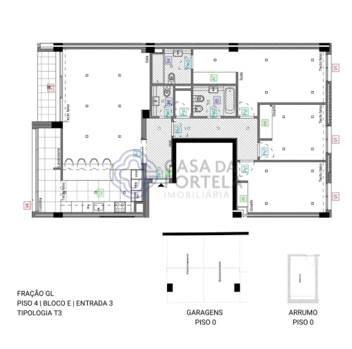 Apartamento T3 para Venda em Vila Nova da Telha Planta 1