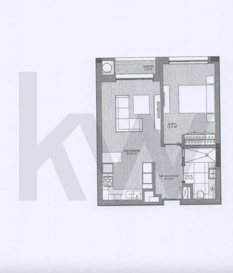 Apartamento T1 para Venda em Cidade da Maia