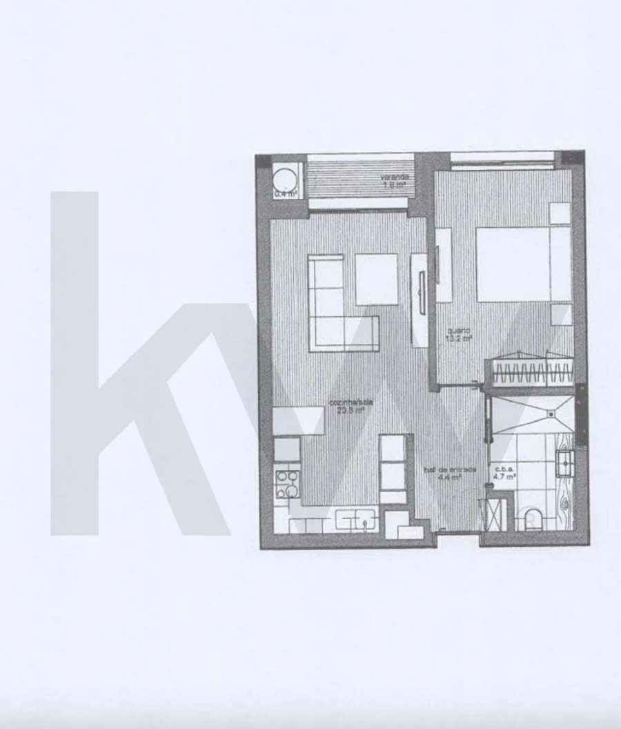 Apartamento T1 para Venda em Cidade da Maia Foto 13