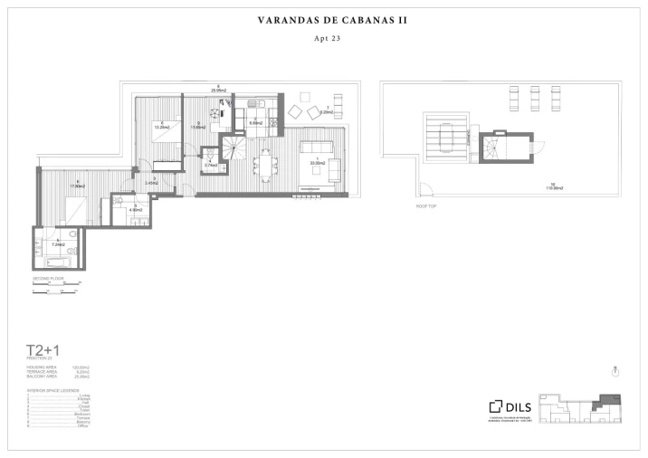 Apartamento T3 para Venda em Conceição e Cabanas de Tavira Planta 1