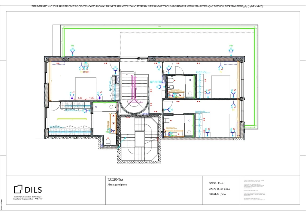Apartamento T5 para Venda em Lordelo do Ouro e Massarelos Planta 2