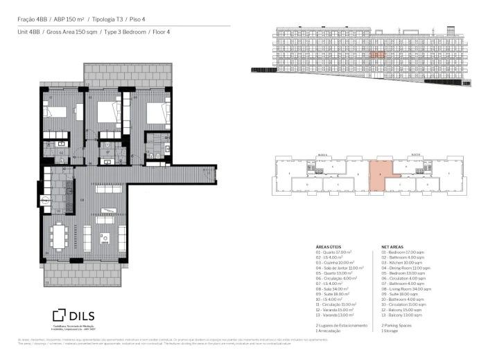 Apartamento T3 para Venda em Santo António Planta 1