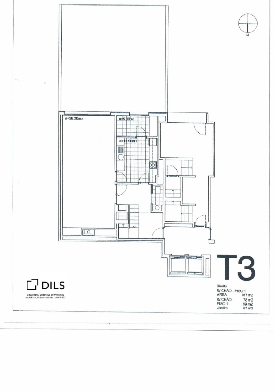 Apartamento T3 para Venda em Matosinhos e Leça da Palmeira Planta 2
