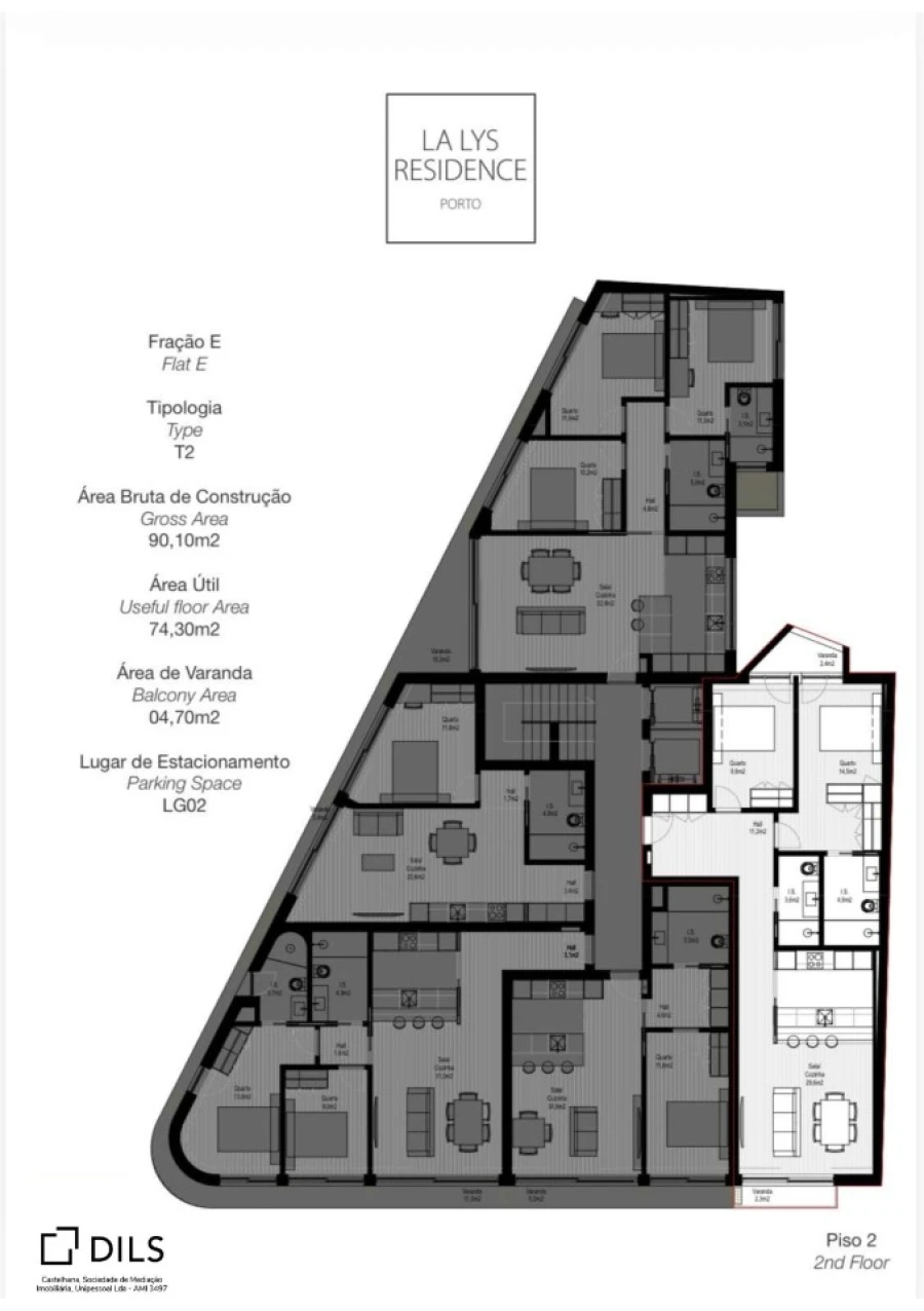 Apartamento T2 para Venda em Paranhos Planta 1