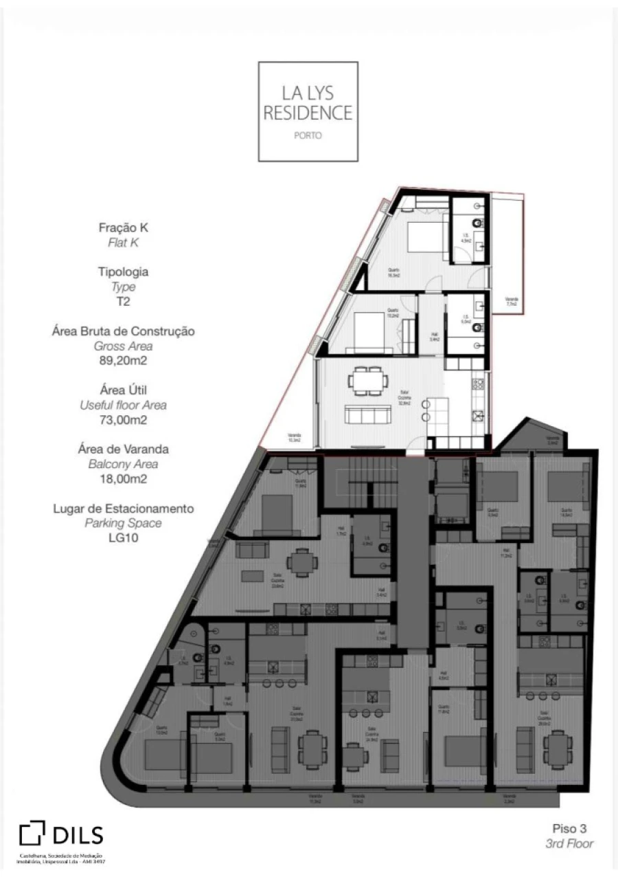 Apartamento T2 para Venda em Paranhos Planta 1